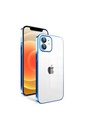 Apple iPhone 12 Uyumlu Kılıf Kamera Korumalı Renkli Çerçeveli Zore Garaj Kapak