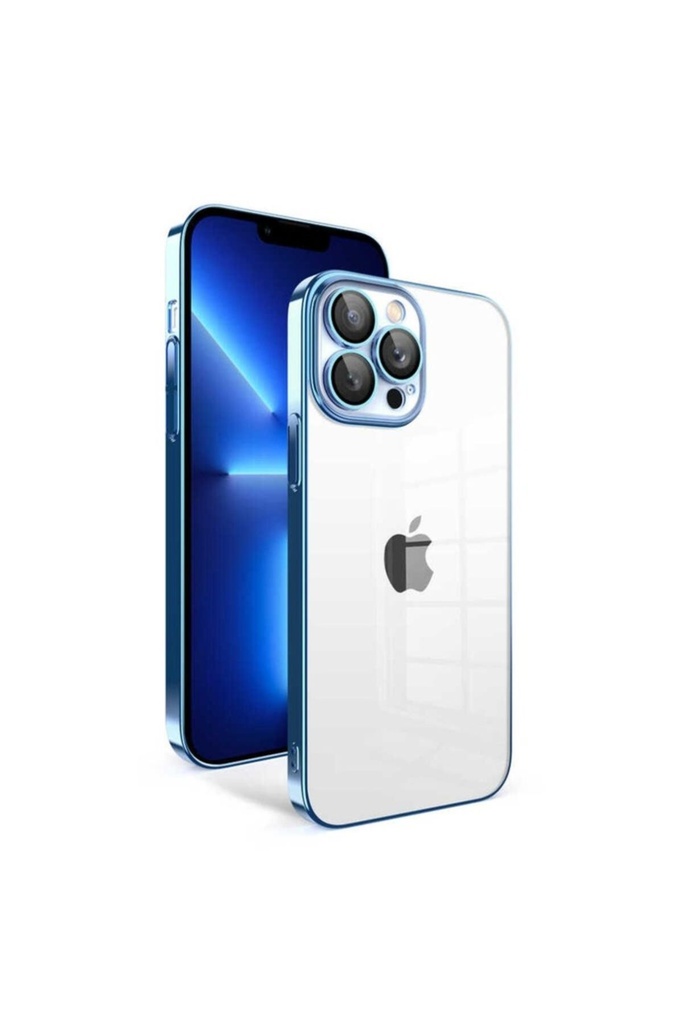 Apple iPhone 12 Pro Uyumlu Kılıf Kamera Korumalı Renkli Çerçeveli Zore Garaj Kapak