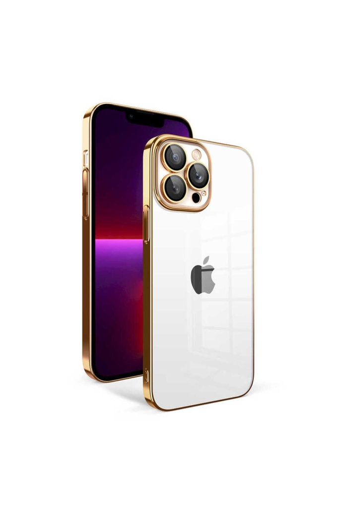 Apple iPhone 13 Pro Uyumlu Kılıf Kamera Korumalı Renkli Çerçeveli Zore Garaj Kapak