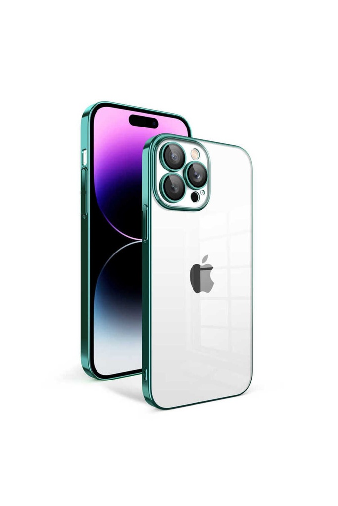 Apple iPhone 13 Pro Max Uyumlu Kılıf Kamera Korumalı Renkli Çerçeveli Zore Garaj Kapak