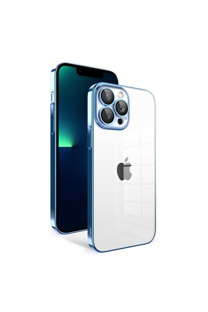 Apple iPhone 13 Pro Max Uyumlu Kılıf Kamera Korumalı Renkli Çerçeveli Zore Garaj Kapak