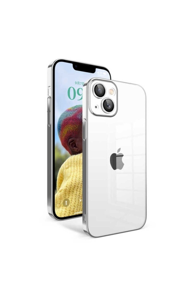 Apple iPhone 14 Uyumlu Kılıf Kamera Korumalı Renkli Çerçeveli Zore Garaj Kapak
