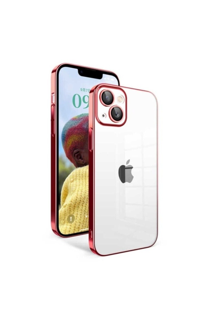 Apple iPhone 14 Uyumlu Kılıf Kamera Korumalı Renkli Çerçeveli Zore Garaj Kapak
