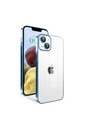 Apple iPhone 14 Uyumlu Kılıf Kamera Korumalı Renkli Çerçeveli Zore Garaj Kapak