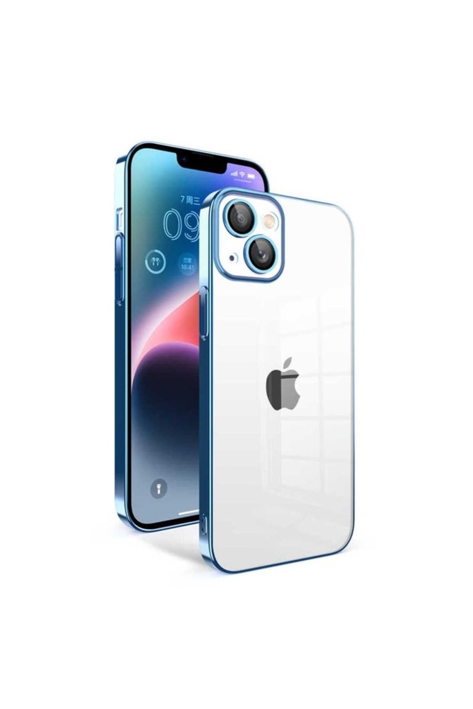 Apple iPhone 14 Plus Uyumlu Kılıf Kamera Korumalı Renkli Çerçeveli Zore Garaj Kapak