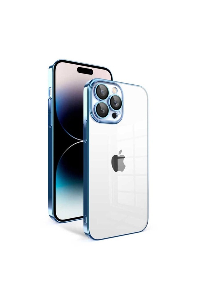 Apple iPhone 14 Pro Uyumlu Kılıf Kamera Korumalı Renkli Çerçeveli Zore Garaj Kapak