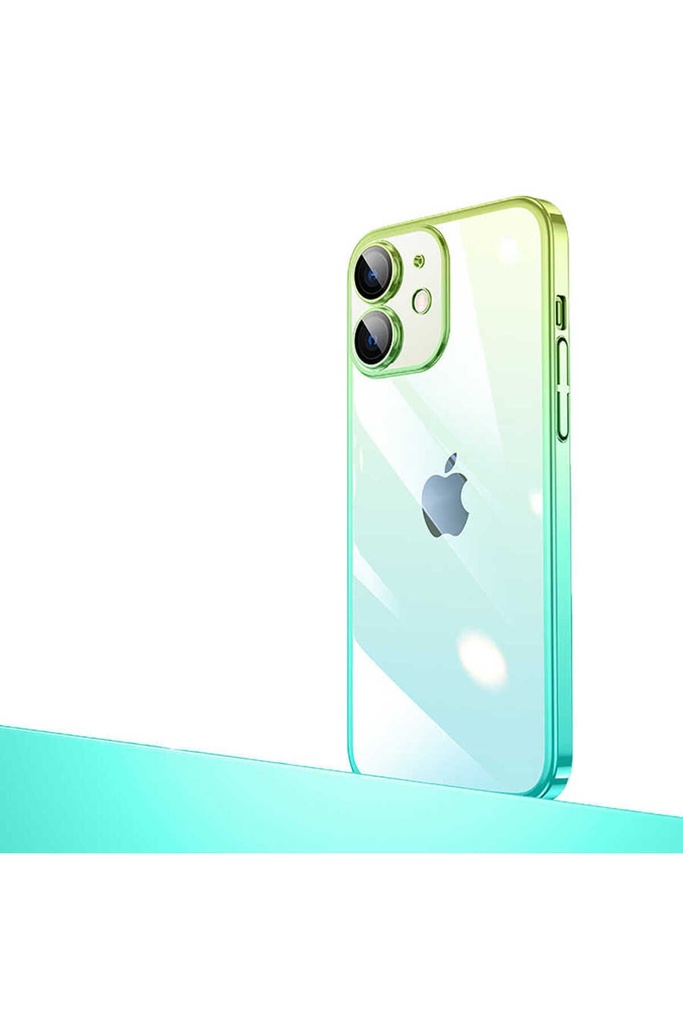 Apple iPhone 12 Uyumlu Kılıf Parlak Renk Geçişli Kamera Korumalı Zore Senkron Kapak