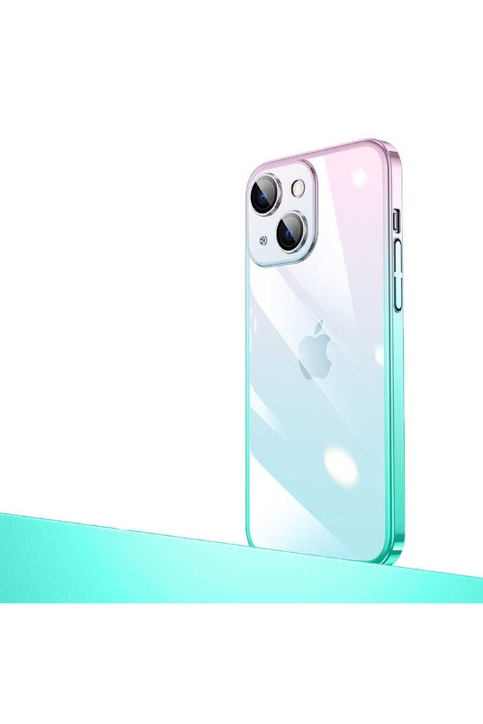 Apple iPhone 13 Uyumlu Kılıf Parlak Renk Geçişli Kamera Korumalı Zore Senkron Kapak