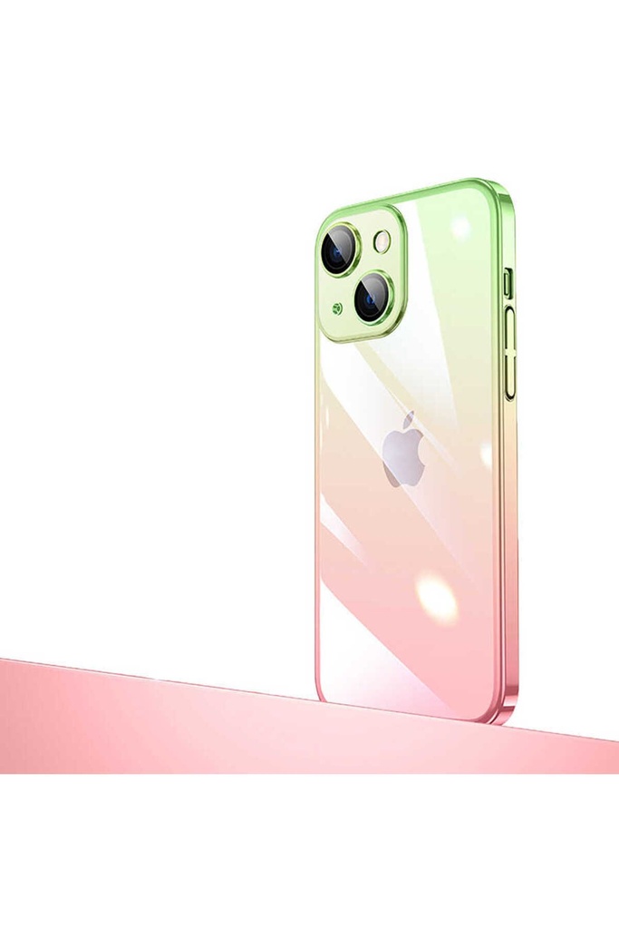 Apple iPhone 13 Uyumlu Kılıf Parlak Renk Geçişli Kamera Korumalı Zore Senkron Kapak