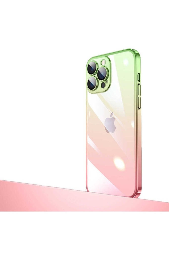 Apple iPhone 14 Pro Max Uyumlu Kılıf Parlak Renk Geçişli Kamera Korumalı Zore Senkron Kapak