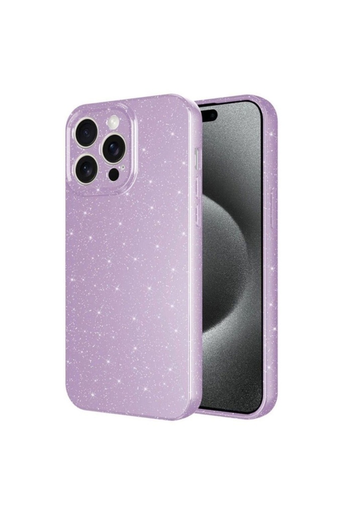 Apple iPhone 15 Pro Uyumlu Kılıf Kamera Korumalı Simli Lüks Zore Koton Kapak
