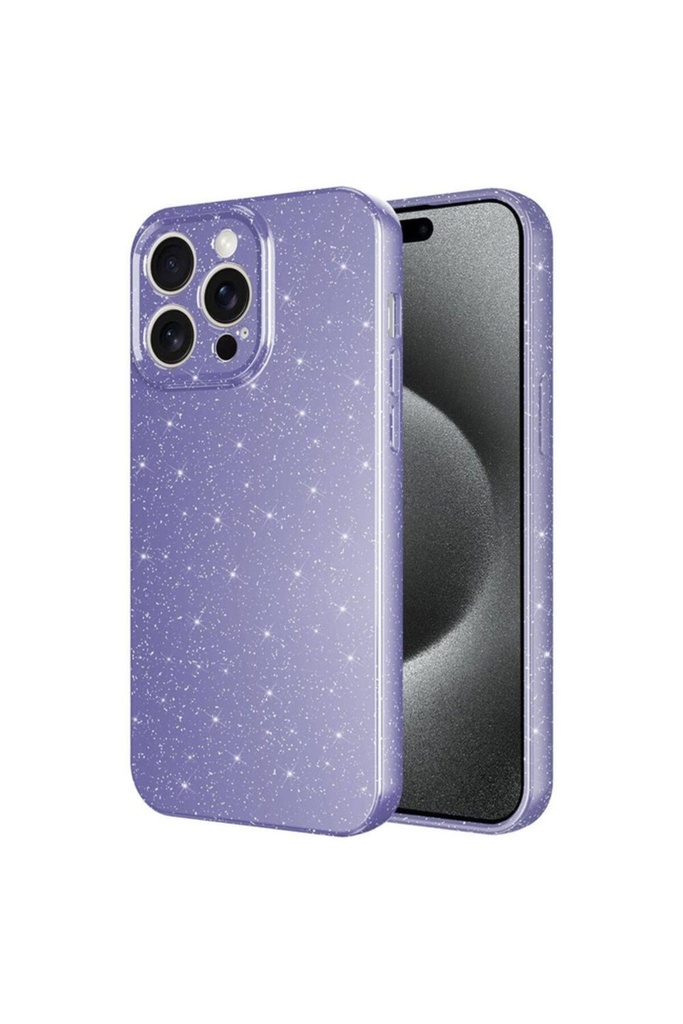 Apple iPhone 15 Pro Uyumlu Kılıf Kamera Korumalı Simli Lüks Zore Koton Kapak