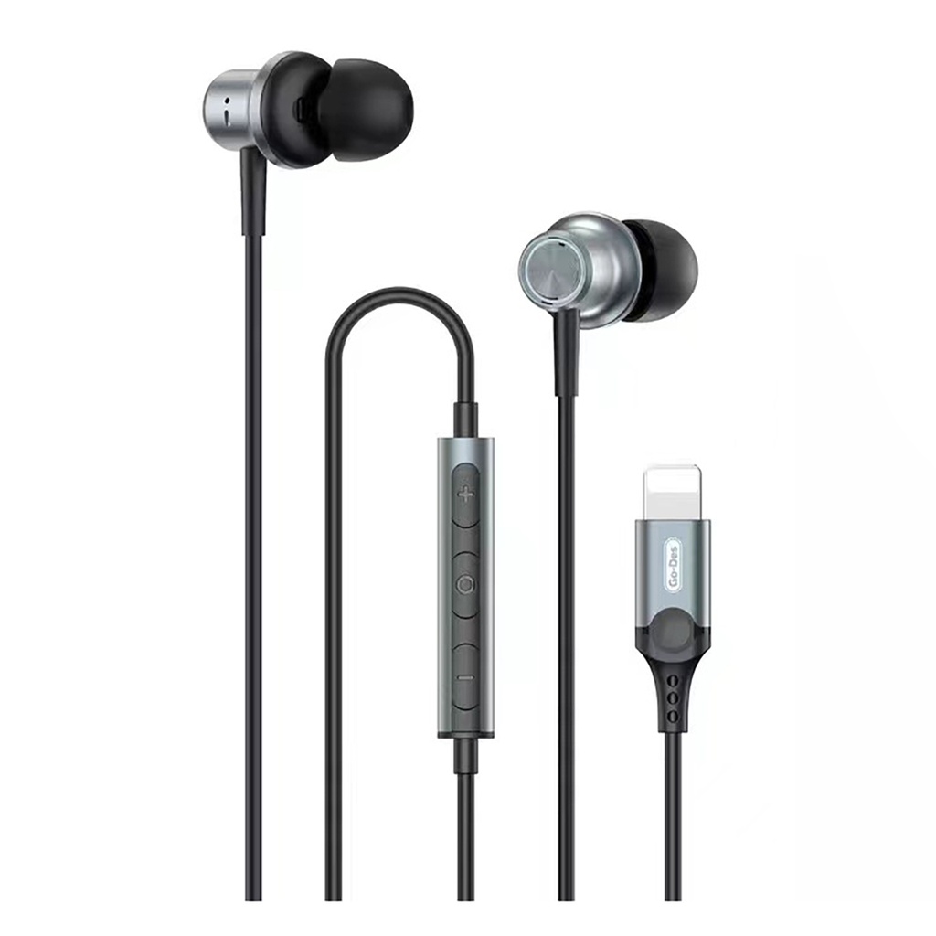 [RNZ-TA84062] Go Des GD-EP313 Kulakiçi Kablolu Lightning Tak Çalıştır Stereo Kulaklık
