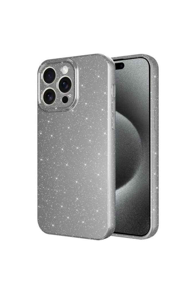 Apple iPhone 15 Pro Max Uyumlu Kılıf Kamera Korumalı Simli Lüks Zore Koton Kapak