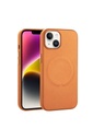 Apple iPhone 14 Plus Uyumlu Kılıf PU Deri M-safe Wireless Şarj Özellikli Zore Derix Kapak