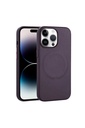 Apple iPhone 14 Pro Uyumlu Kılıf PU Deri M-safe Wireless Şarj Özellikli Zore Derix Kapak