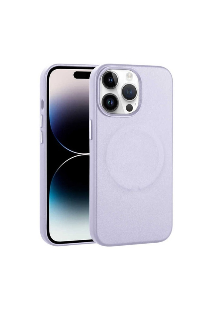 Apple iPhone 14 Pro Uyumlu Kılıf PU Deri M-safe Wireless Şarj Özellikli Zore Derix Kapak
