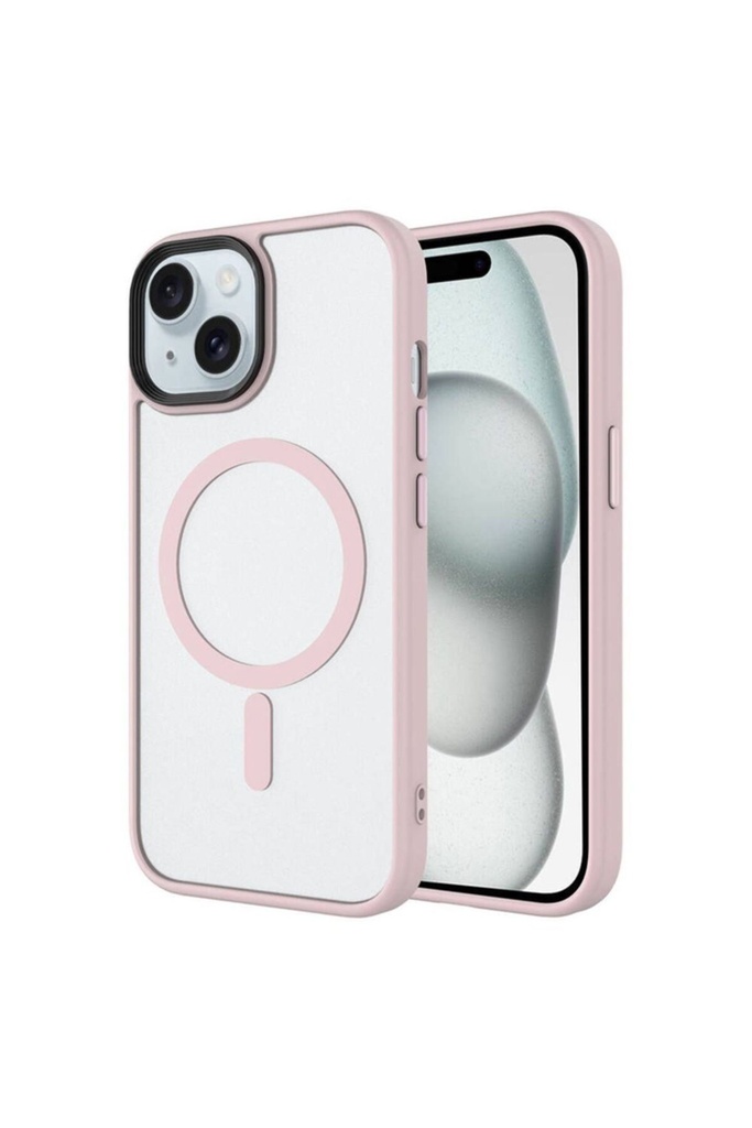Apple iPhone 14 Uyumlu Kılıf Mat Arka Yüzey Wireless Şarj Özellikli Zore Flet M-safe Kapak