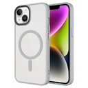 Apple iPhone 14 Plus Uyumlu Kılıf Mat Arka Yüzey Wireless Şarj Özellikli Zore Flet M-safe Kapak