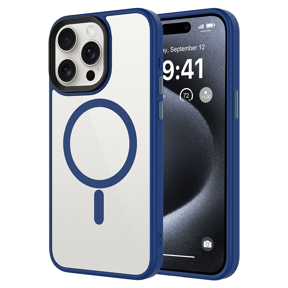 Apple iPhone 14 Pro Max Uyumlu Kılıf Mat Arka Yüzey Wireless Şarj Özellikli Zore Flet M-safe Kapak
