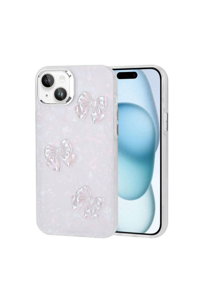 Apple iPhone 15 Plus Uyumlu Kılıf Kabartma Figürlü Parlak Zore Eralli Silikon Kapak