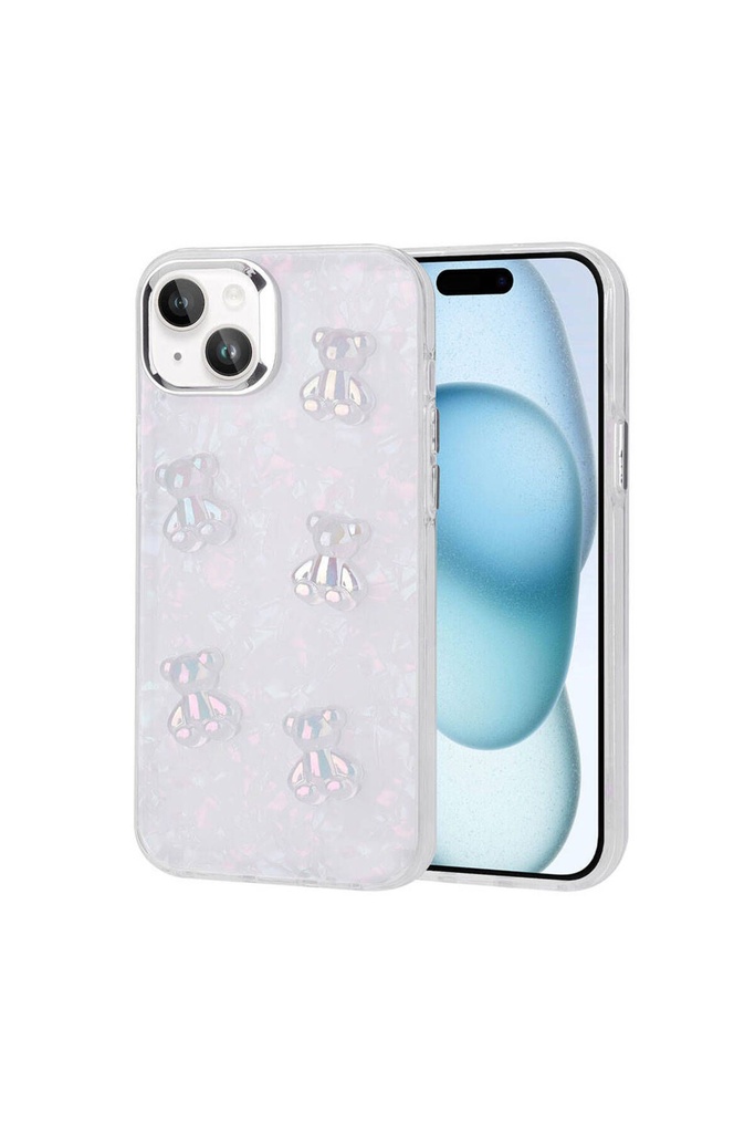 Apple iPhone 13 Uyumlu Kılıf Kabartma Figürlü Parlak Zore Eralli Silikon Kapak