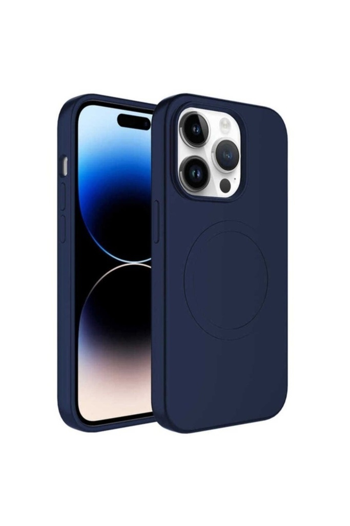 Apple iPhone 11 Pro Uyumlu Kılıf M-safe Wireless Şarj Özellikli Pastel Renk Silikon Zore Plas Kapak
