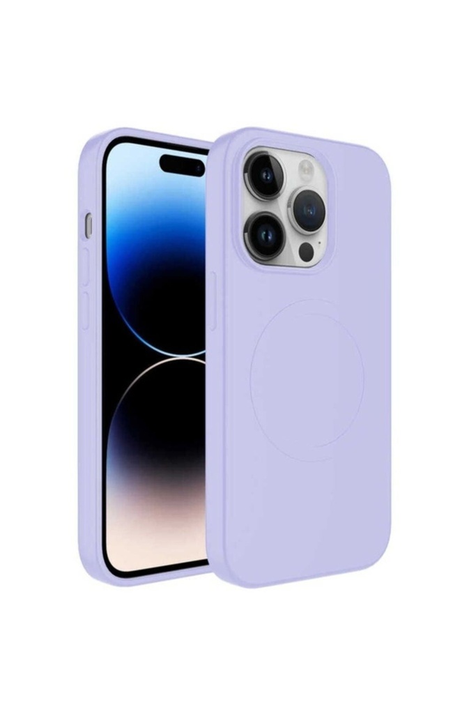 Apple iPhone 11 Pro Max Uyumlu Kılıf M-safe Wireless Şarj Özellikli Pastel Renk Silikon Zore Plas Kapak