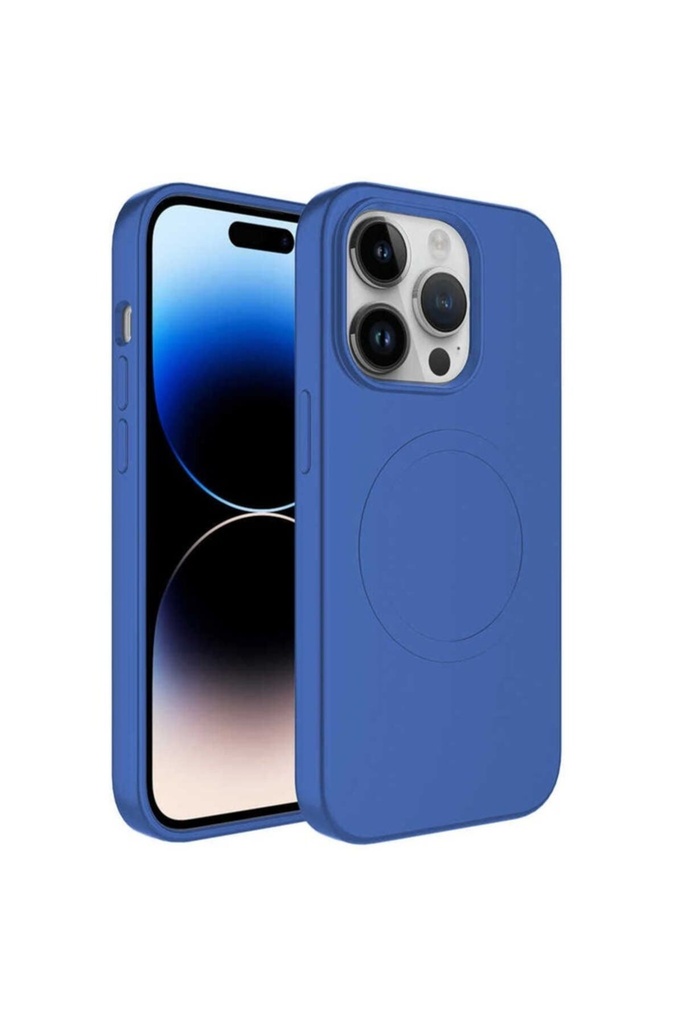 Apple iPhone 11 Pro Max Uyumlu Kılıf M-safe Wireless Şarj Özellikli Pastel Renk Silikon Zore Plas Kapak