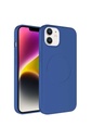 Apple iPhone 12 Uyumlu Kılıf M-safe Wireless Şarj Özellikli Pastel Renk Silikon Zore Plas Kapak