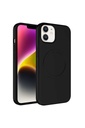 Apple iPhone 12 Uyumlu Kılıf M-safe Wireless Şarj Özellikli Pastel Renk Silikon Zore Plas Kapak