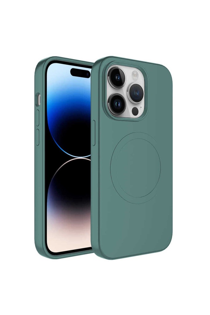 Apple iPhone 12 Pro Uyumlu Kılıf M-safe Wireless Şarj Özellikli Pastel Renk Silikon Zore Plas Kapak
