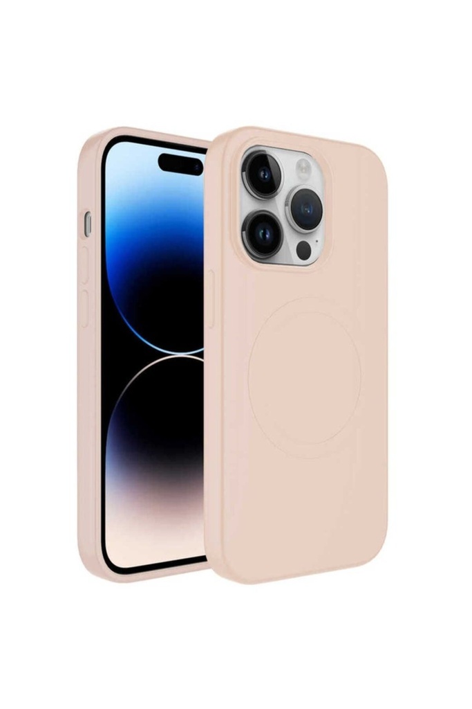 Apple iPhone 12 Pro Max Uyumlu Kılıf M-safe Wireless Şarj Özellikli Pastel Renk Silikon Zore Plas Kapak