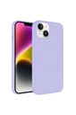 Apple iPhone 13 Uyumlu Kılıf M-safe Wireless Şarj Özellikli Pastel Renk Silikon Zore Plas Kapak