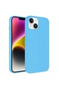 Apple iPhone 13 Uyumlu Kılıf M-safe Wireless Şarj Özellikli Pastel Renk Silikon Zore Plas Kapak
