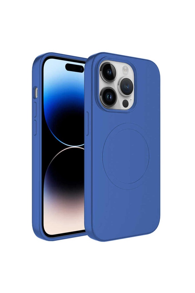 Apple iPhone 13 Pro Uyumlu Kılıf M-safe Wireless Şarj Özellikli Pastel Renk Silikon Zore Plas Kapak
