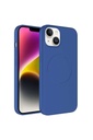 Apple iPhone 14 Uyumlu Kılıf M-safe Wireless Şarj Özellikli Pastel Renk Silikon Zore Plas Kapak