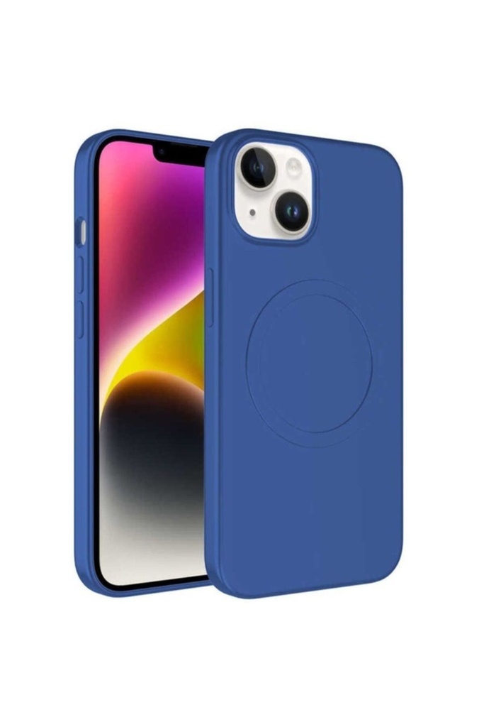 Apple iPhone 14 Plus Uyumlu Kılıf M-safe Wireless Şarj Özellikli Pastel Renk Silikon Zore Plas Kapak