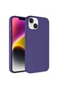 Apple iPhone 14 Plus Uyumlu Kılıf M-safe Wireless Şarj Özellikli Pastel Renk Silikon Zore Plas Kapak