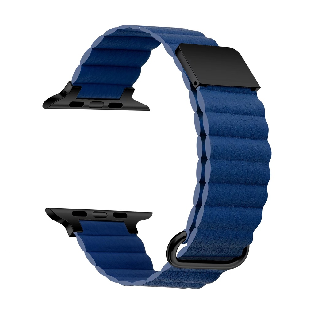 ​​​Apple Watch 42mm Uyumlu Kordon PU Deri Bakla Tasarımlı Mıknatıslı KRD-78 Kayış
