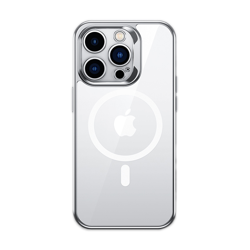 Apple iPhone 14 Pro Max Uyumlu Kılıf M-safe Şarj Özellikli Premium Cam Arka Yüzey Benks Electroplated Kapak