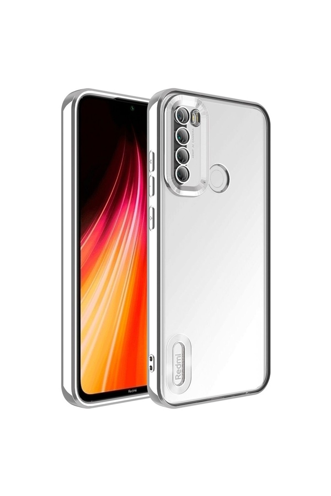Xiaomi Redmi Note 8 Uyumlu Kılıf Kamera Korumalı Logo Gösteren Zore Omega Kapak