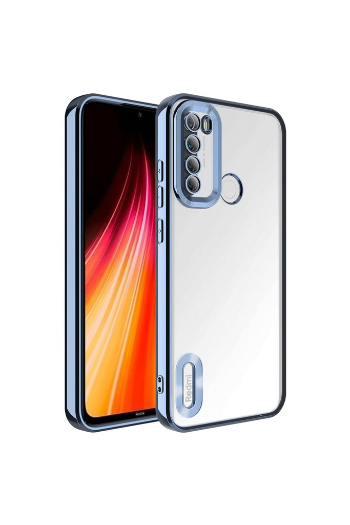 Xiaomi Redmi Note 8 Uyumlu Kılıf Kamera Korumalı Logo Gösteren Zore Omega Kapak