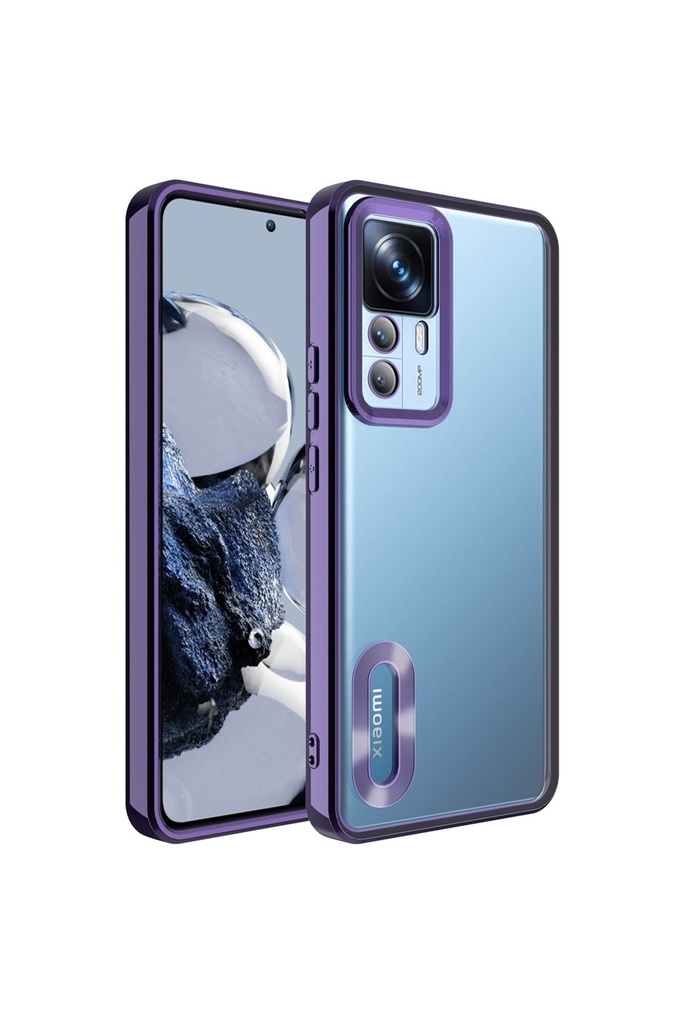 Xiaomi Mi 12T Pro Uyumlu Kılıf Kamera Korumalı Logo Gösteren Zore Omega Kapak
