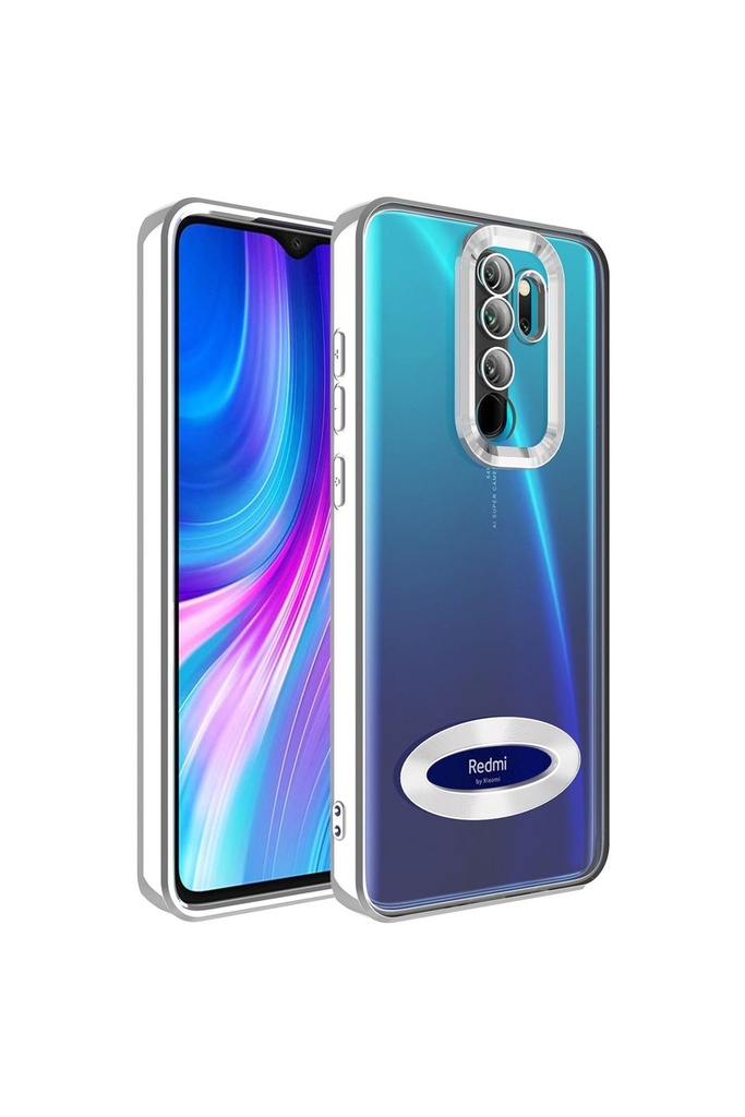 Xiaomi Redmi Note 8 Pro Uyumlu Kılıf Kamera Korumalı Logo Gösteren Zore Omega Kapak