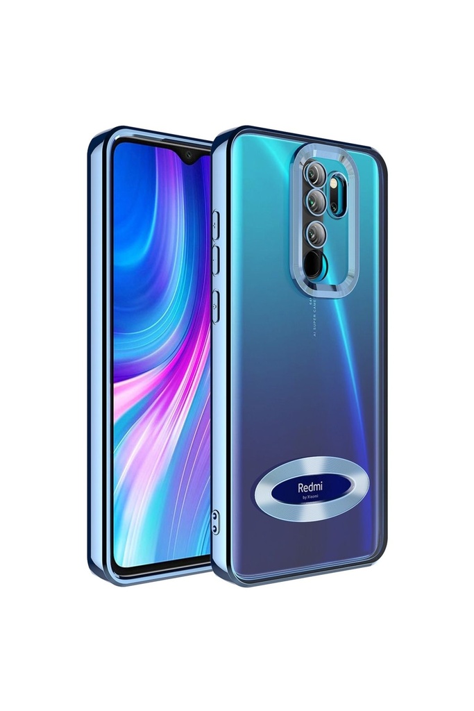 Xiaomi Redmi Note 8 Pro Uyumlu Kılıf Kamera Korumalı Logo Gösteren Zore Omega Kapak