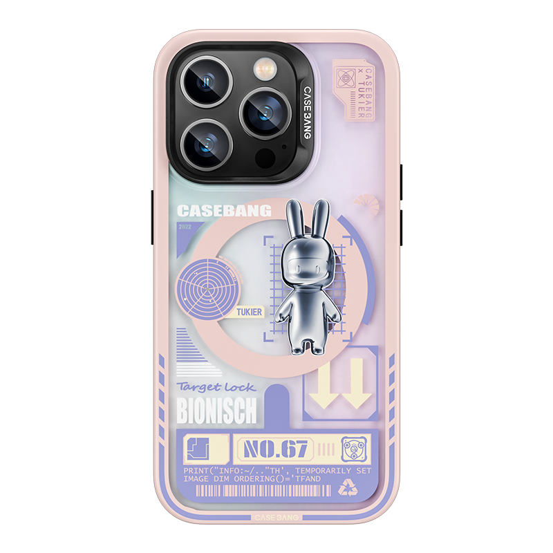 Apple iPhone 14 Pro Uyumlu Kılıf M-safe Şarj Özellikli Benks Casebang Rabbit Kapak