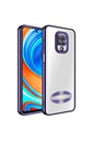 Xiaomi Redmi Note 9 Pro Uyumlu Kılıf Kamera Korumalı Logo Gösteren Zore Omega Kapak