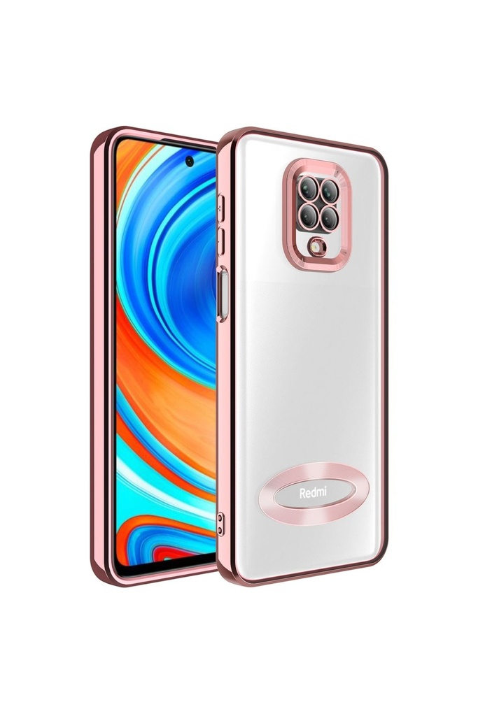 Xiaomi Redmi Note 9 Pro Uyumlu Kılıf Kamera Korumalı Logo Gösteren Zore Omega Kapak