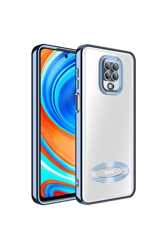 Xiaomi Redmi Note 9 Pro Uyumlu Kılıf Kamera Korumalı Logo Gösteren Zore Omega Kapak